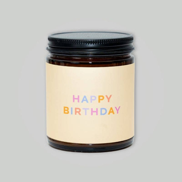 Happy Birthday Beeswax & Essential Oil Celebrate Jar Candle - Free Living Co