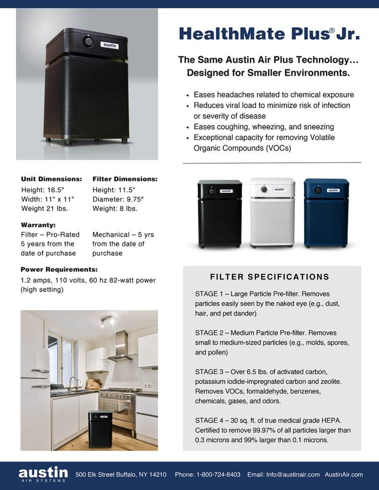 HeathMate Plus Junior Air Purifier - Free Living Co