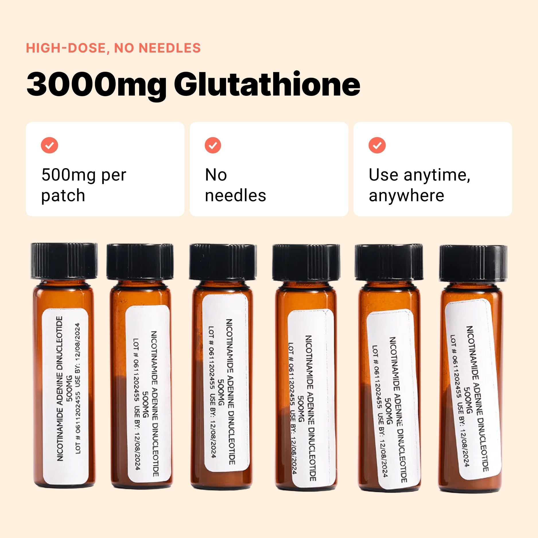 High Dose Glutathione Patches - Free Living Co