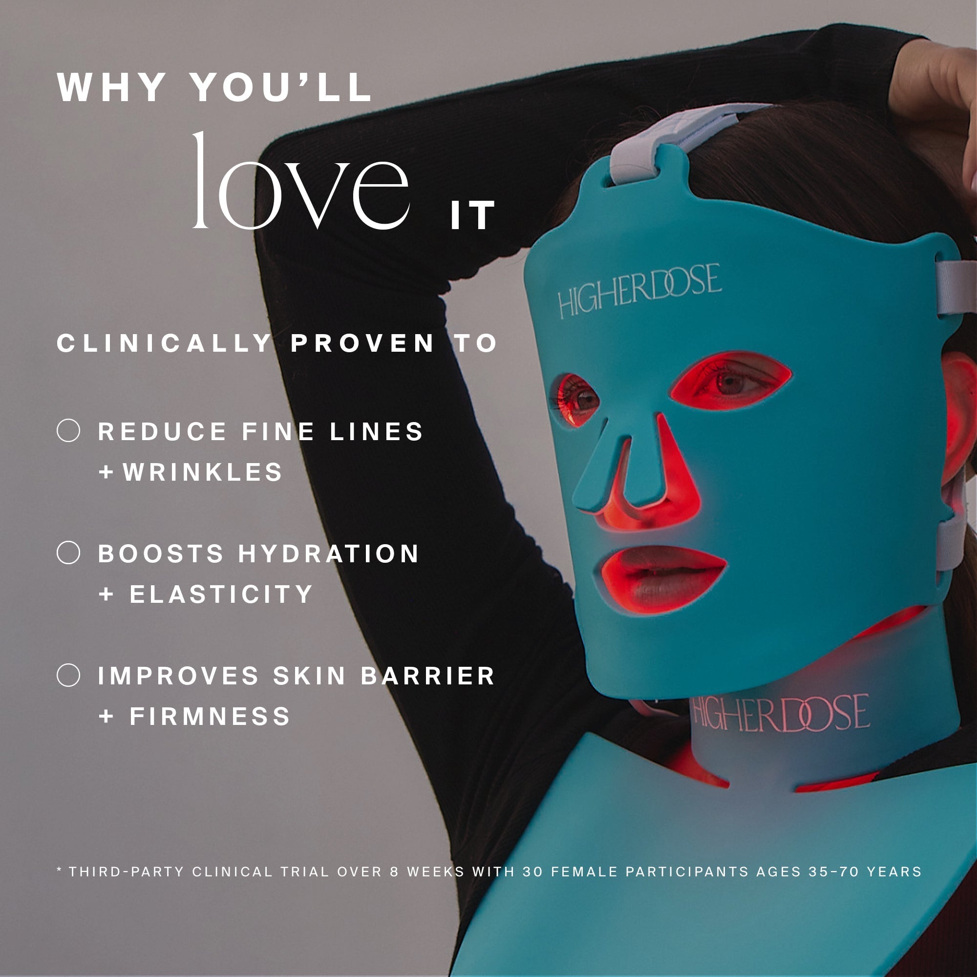 HigherDOSE Red Light Face Mask Red Light Face Mask - Free Living Co