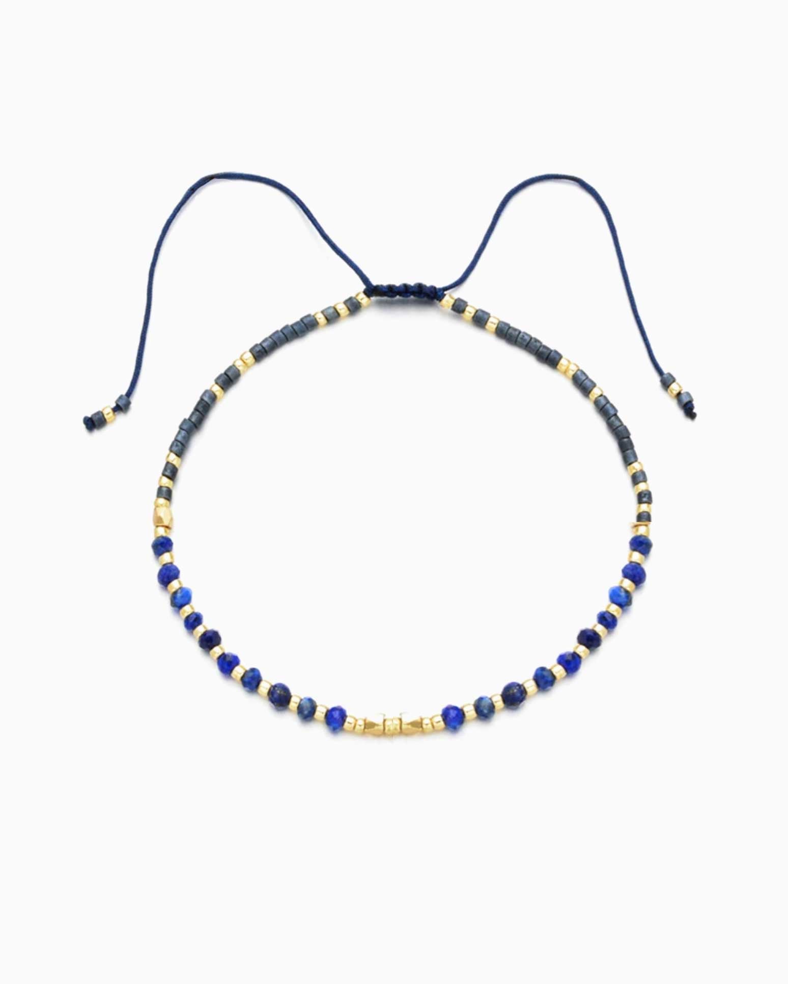 Lapis Lazuli Healing Gemstone Stacking Bracelet - Free Living Co