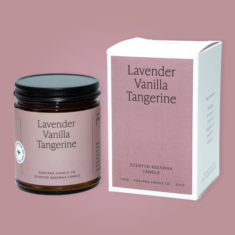 Lavender Vanilla Tangerine Beeswax Essential Oil Jar Candle - Free Living Co