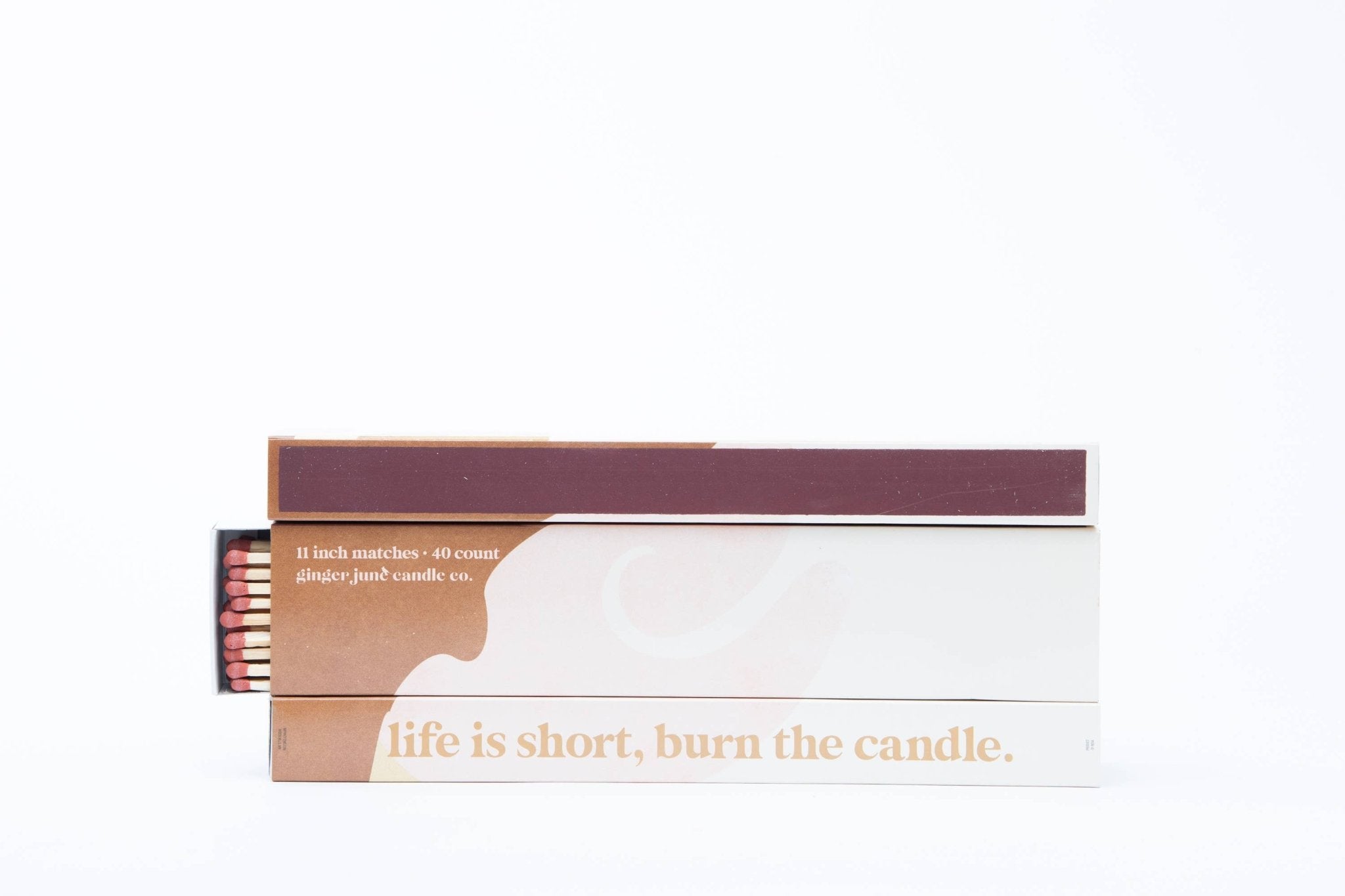 LIFE'S SHORT, BURN THE CANDLE • XL fireplace matches - Free Living Co