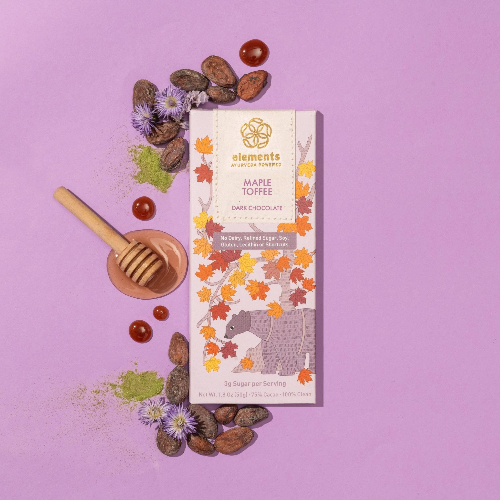 Maple Toffee 75% Dark Chocolate - Free Living Co
