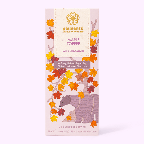 Maple Toffee 75% Dark Chocolate Bar - Free Living Co