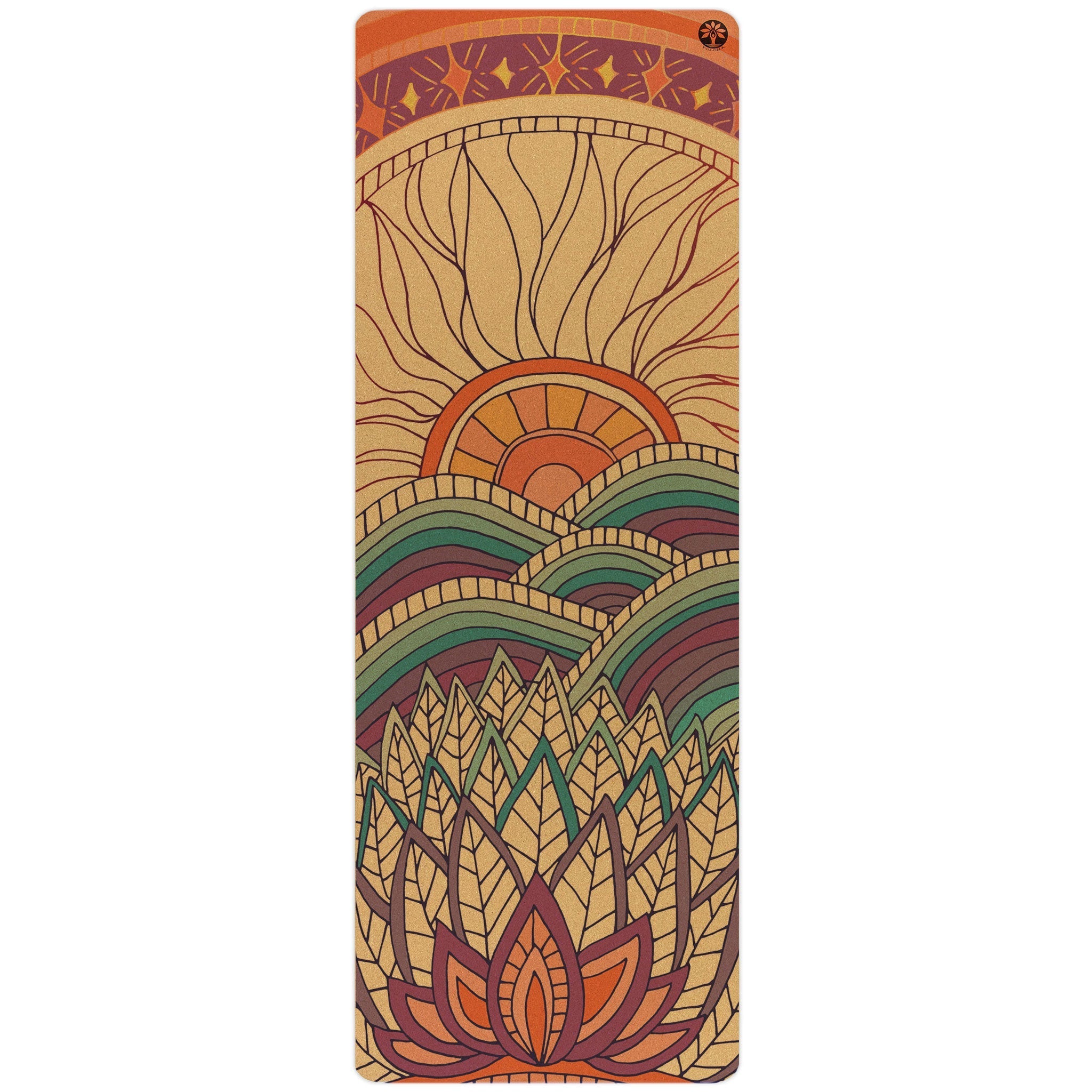 Mountain Magic Aura Cork Yoga Mat - Free Living Co