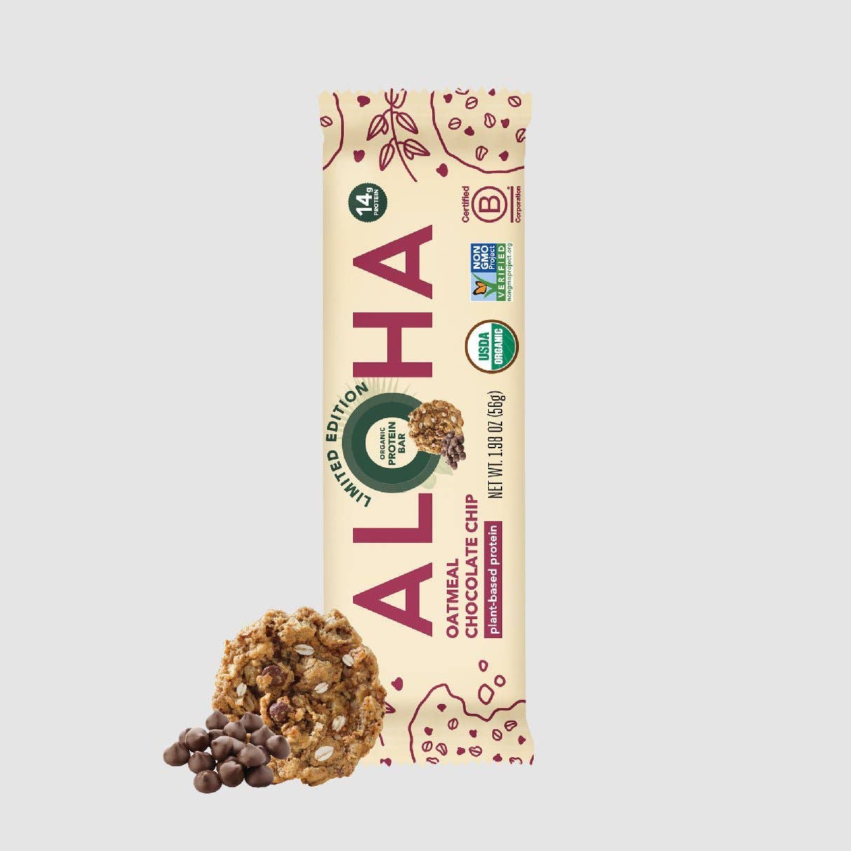 Oatmeal Chocolate Chip Protein Bar - Free Living Co