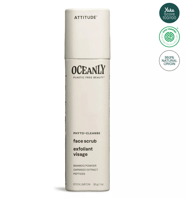 Oceanly Plastic Free Solid Face Scrub with Bamboo Powder - Free Living Co