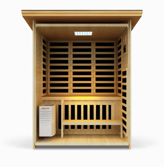 Outdoor Combination 2 Person Traditional Stone Heater + Low EMF/ELF Infrared Sauna - Free Living Co