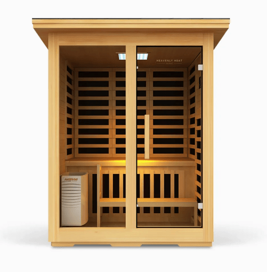Outdoor Combination 2 Person Traditional Stone Heater + Low EMF/ELF Infrared Sauna - Free Living Co