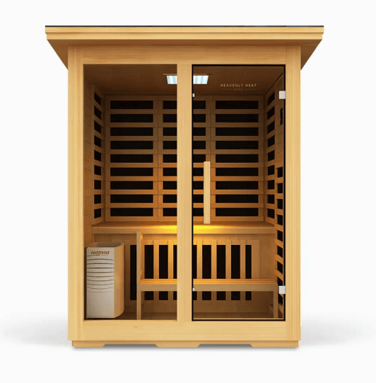 Outdoor Combination 2 Person Traditional Stone Heater + Low EMF/ELF Infrared Sauna - Free Living Co