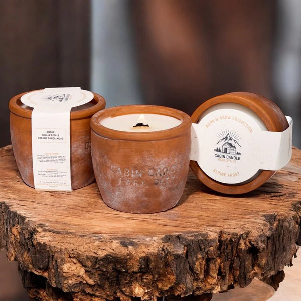Palo Santo Non-Toxic Burn & Grow Coco Wax Candle | Cabin Candle Park City - Free Living Co
