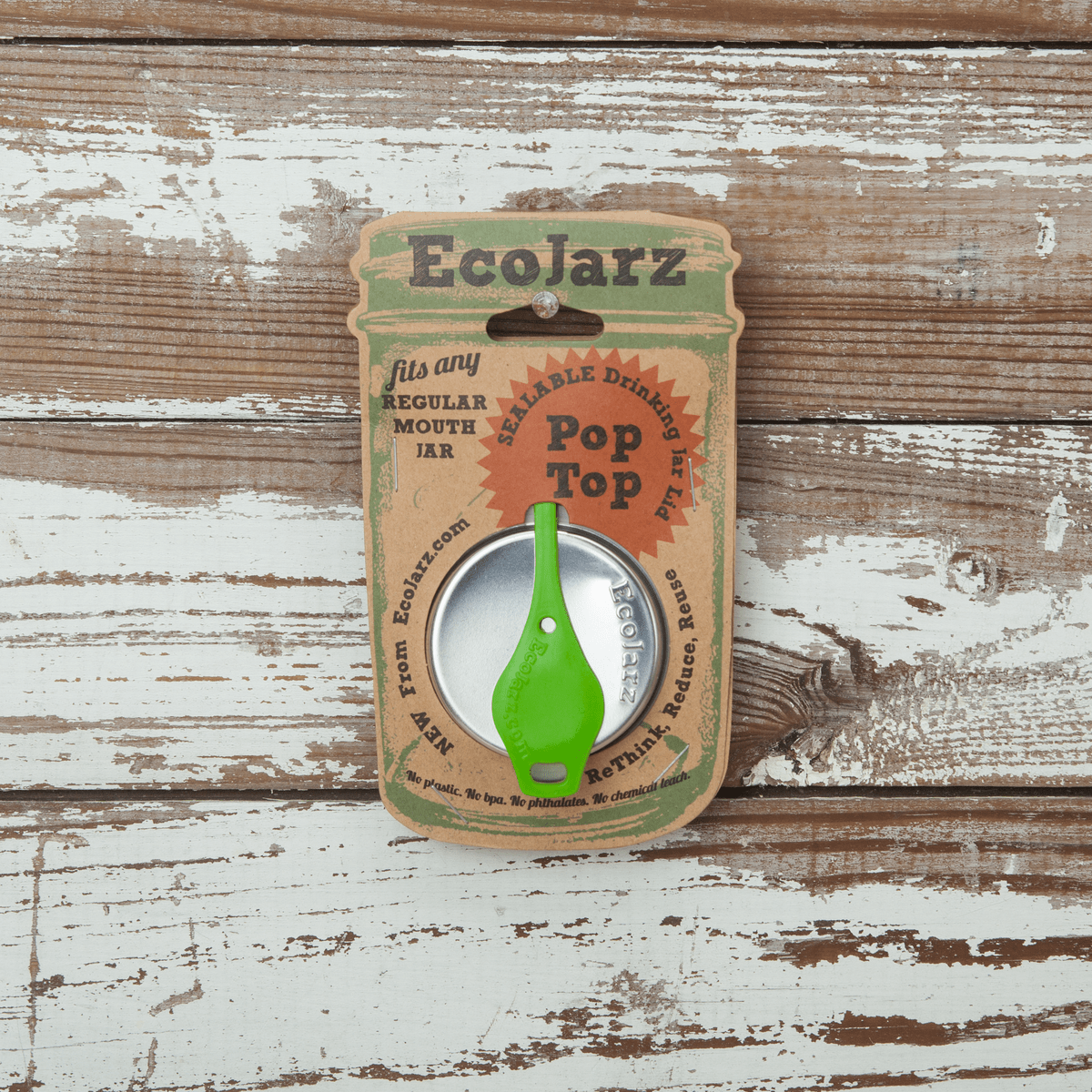 PopTop Sealable Drinking Jar Lid - Regular Mouth - Free Living Co