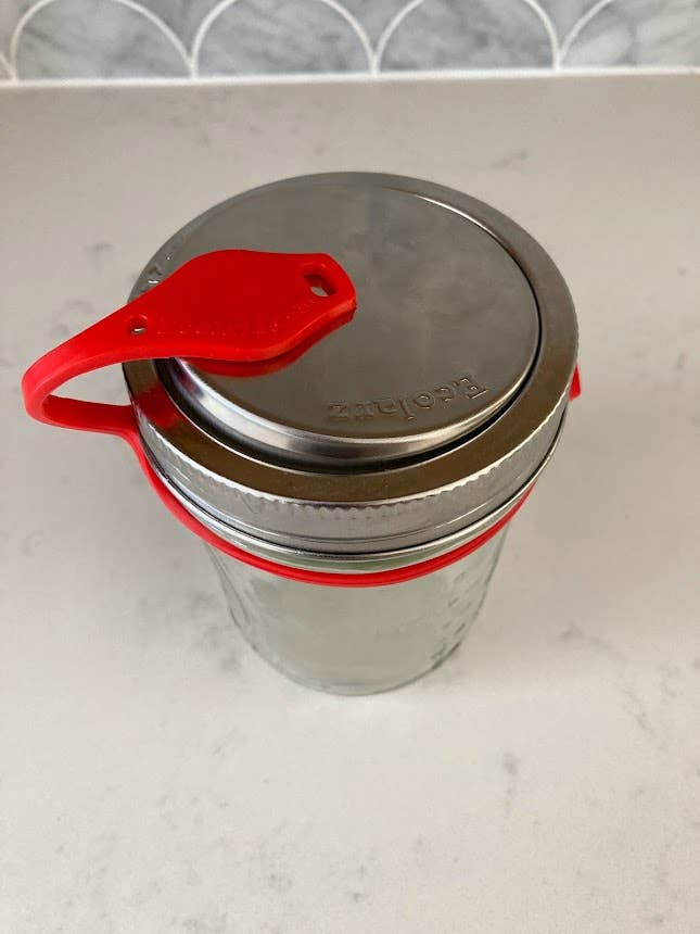 PopTop Sealable Drinking Jar Lid - Wide Mouth - Free Living Co