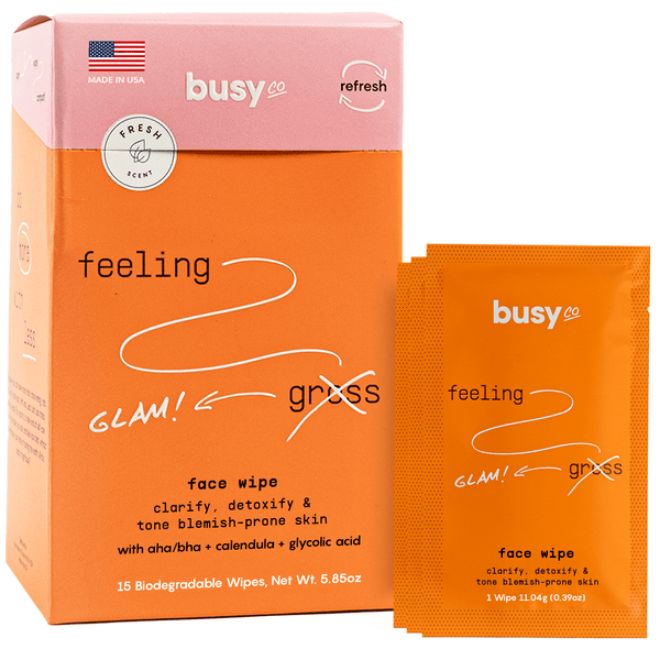 Refresh Face Wipes with AHA, BHA & Glycolic Acid - Free Living Co
