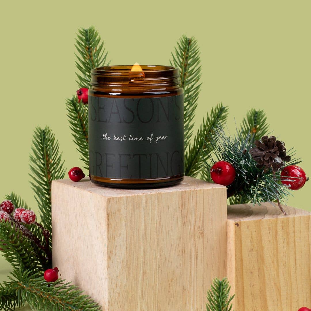 Seasons Greetings Beeswax & Essential Oil Jar Candle - Free Living Co