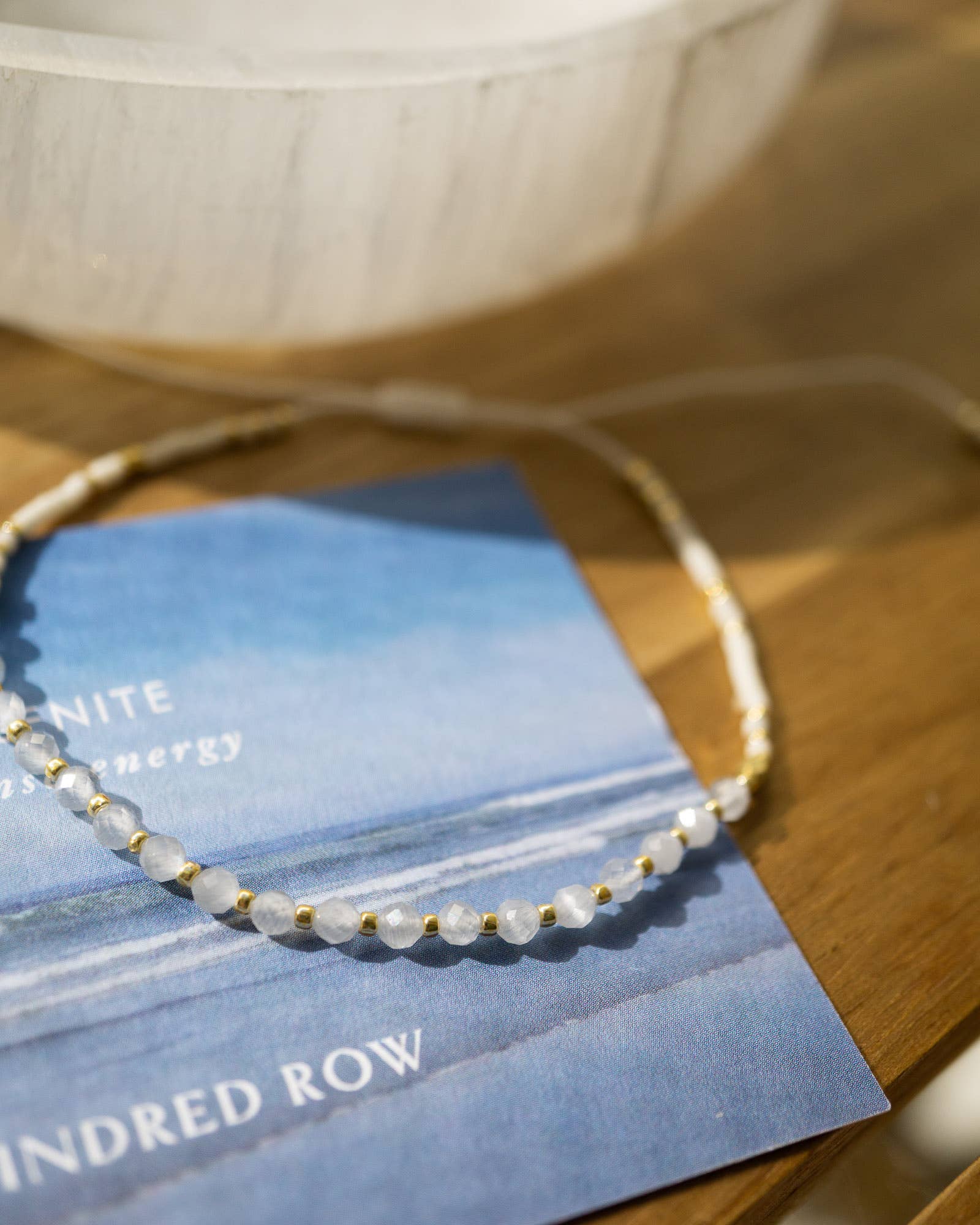 Selenite Healing Gemstone Stacking Bracelet - Free Living Co