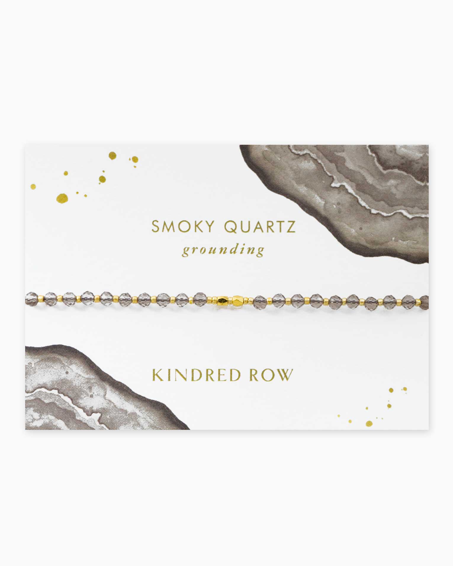 Smoky Quartz Healing Gemstone Stacking Bracelet - Free Living Co