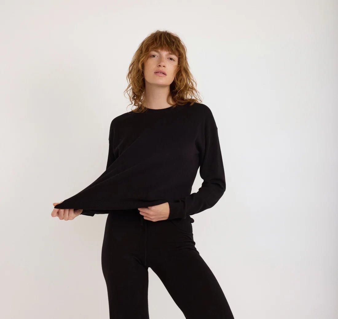 Soft Knit Straight Leg Pants - Organic Cotton - Free Living Co