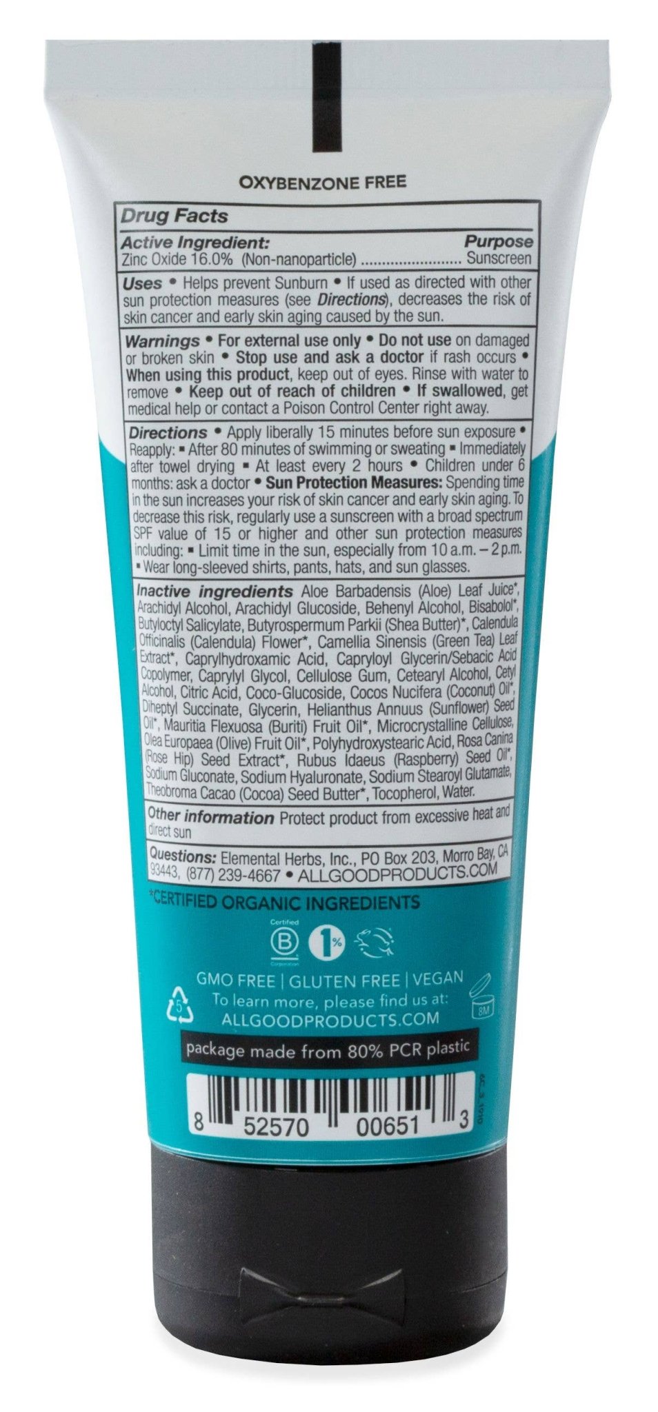 Sport Mineral Sunscreen Lotion w/ Organic Ingredients SPF 30 - Free Living Co