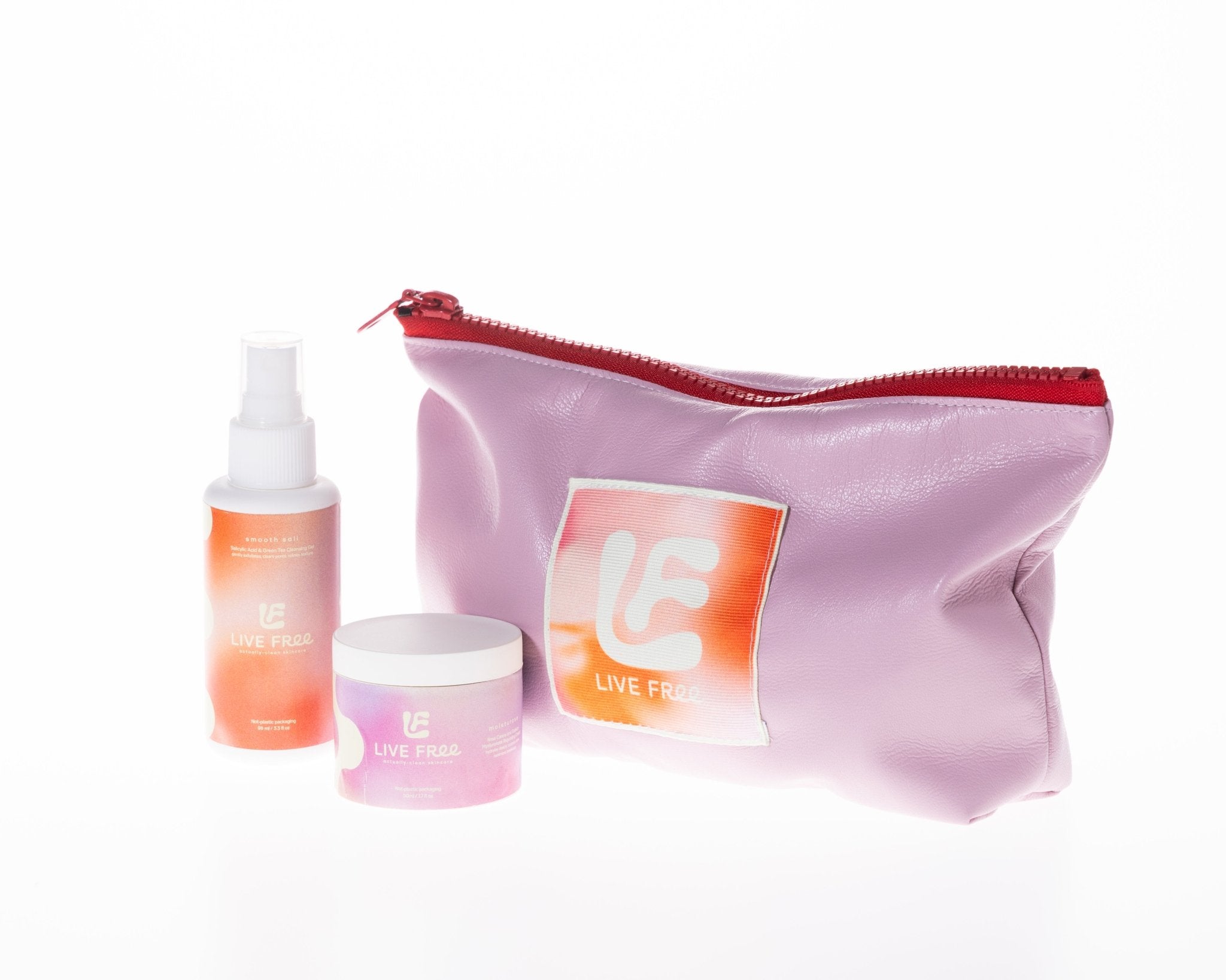 Starter Set – Simple 2-Step Skincare Routine for Blemish Prone & Sensitive Skin (Cleanser + Moisturizer) - Free Living Co