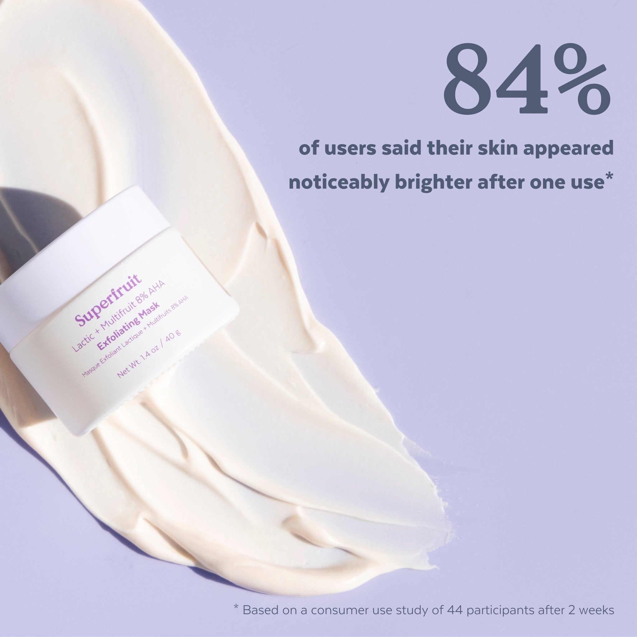 Superfruit Lactic + Multifruit 8% AHA Exfoliating Mask (40g) - Free Living Co