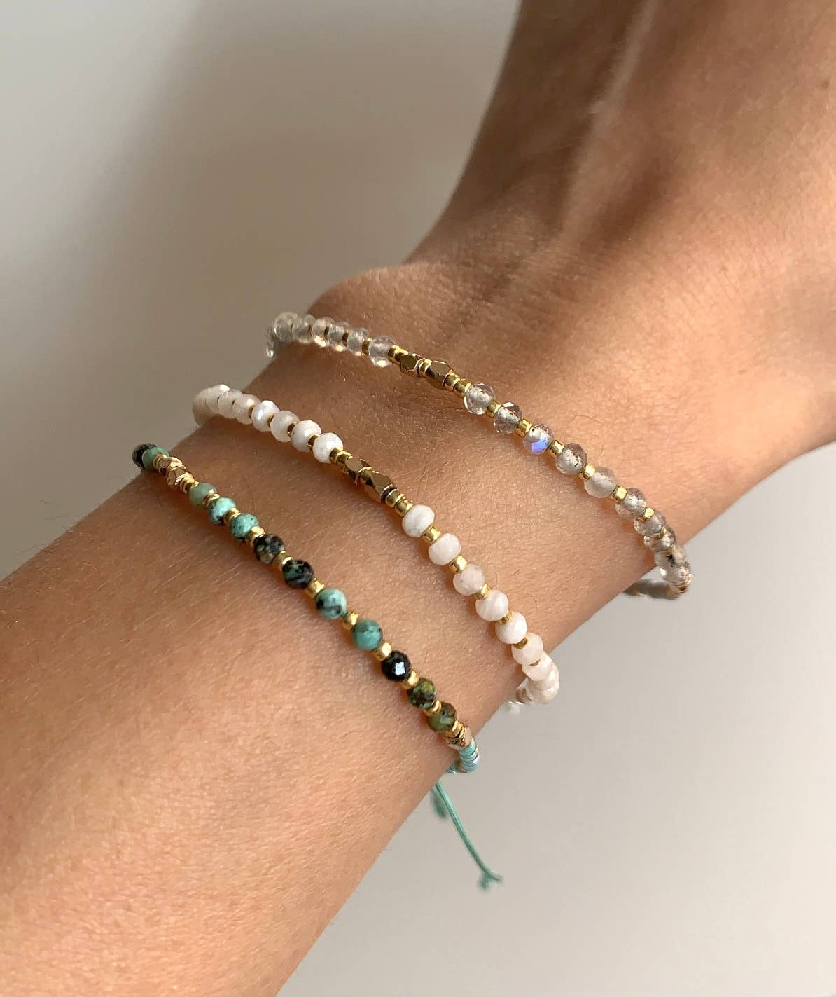 Turquoise Healing Gemstone Stacking Bracelet - Free Living Co