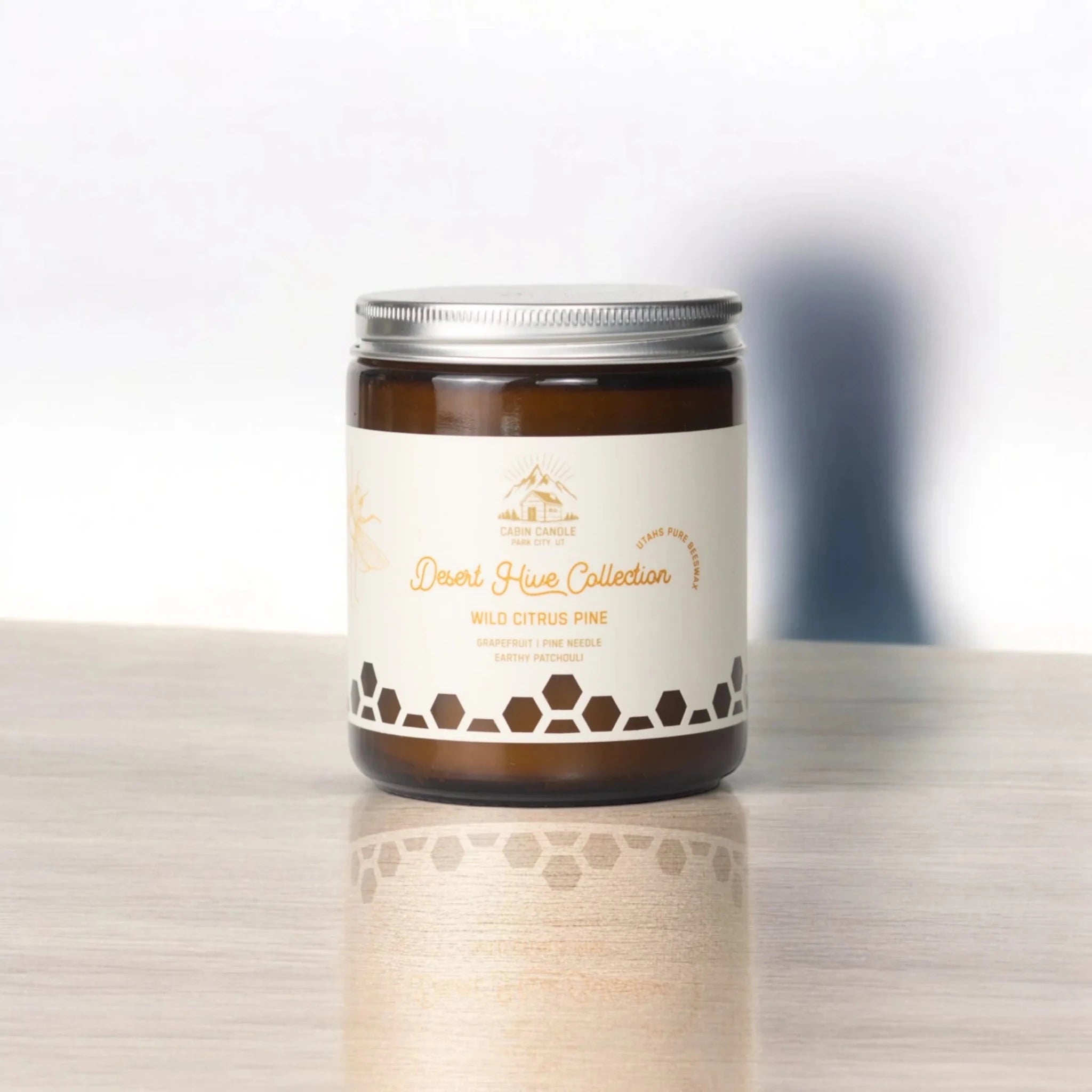 Wild Citrus Pine Non-Toxic Beeswax Candle | Cabin Candle Park City - Free Living Co