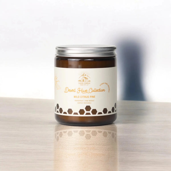Wild Citrus Pine Non-Toxic Beeswax Candle | Cabin Candle Park City - Free Living Co