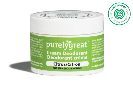 Purelygreat Cream Deodorant Citrus for Men - Free Living Co