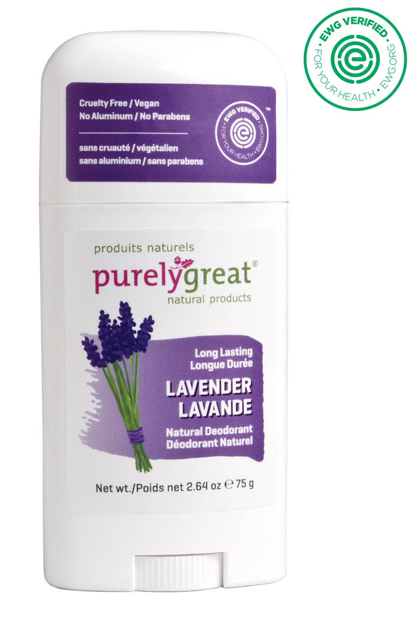 Purelygreat Stick Deodorant - Lavender - Free Living Co