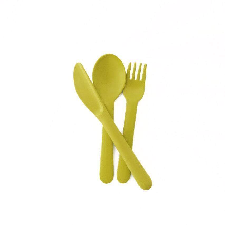 Kids Cutlery Set - Lime - Free Living Co