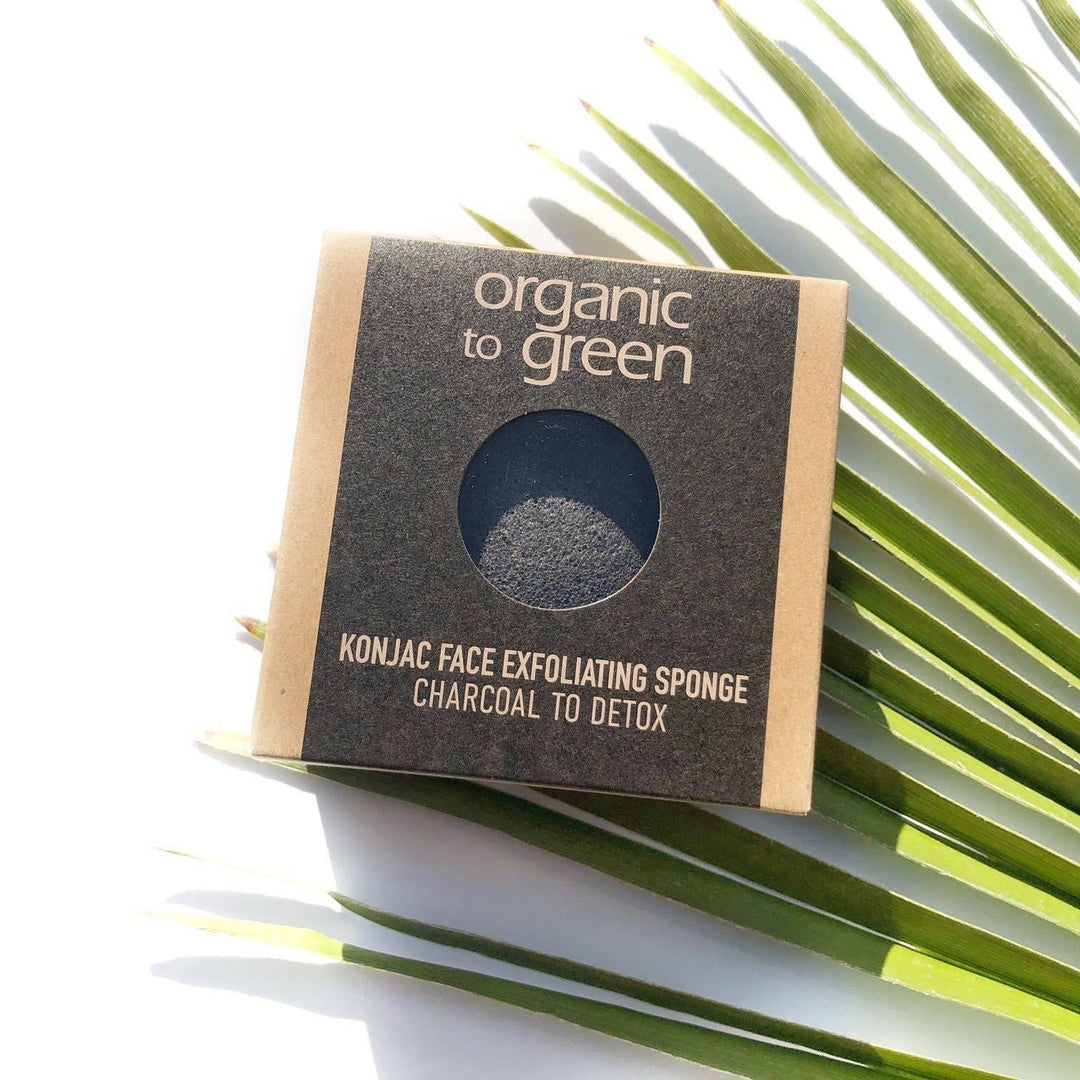 Konjac Face Exfoliating Sponge - Charcoal - Free Living Co