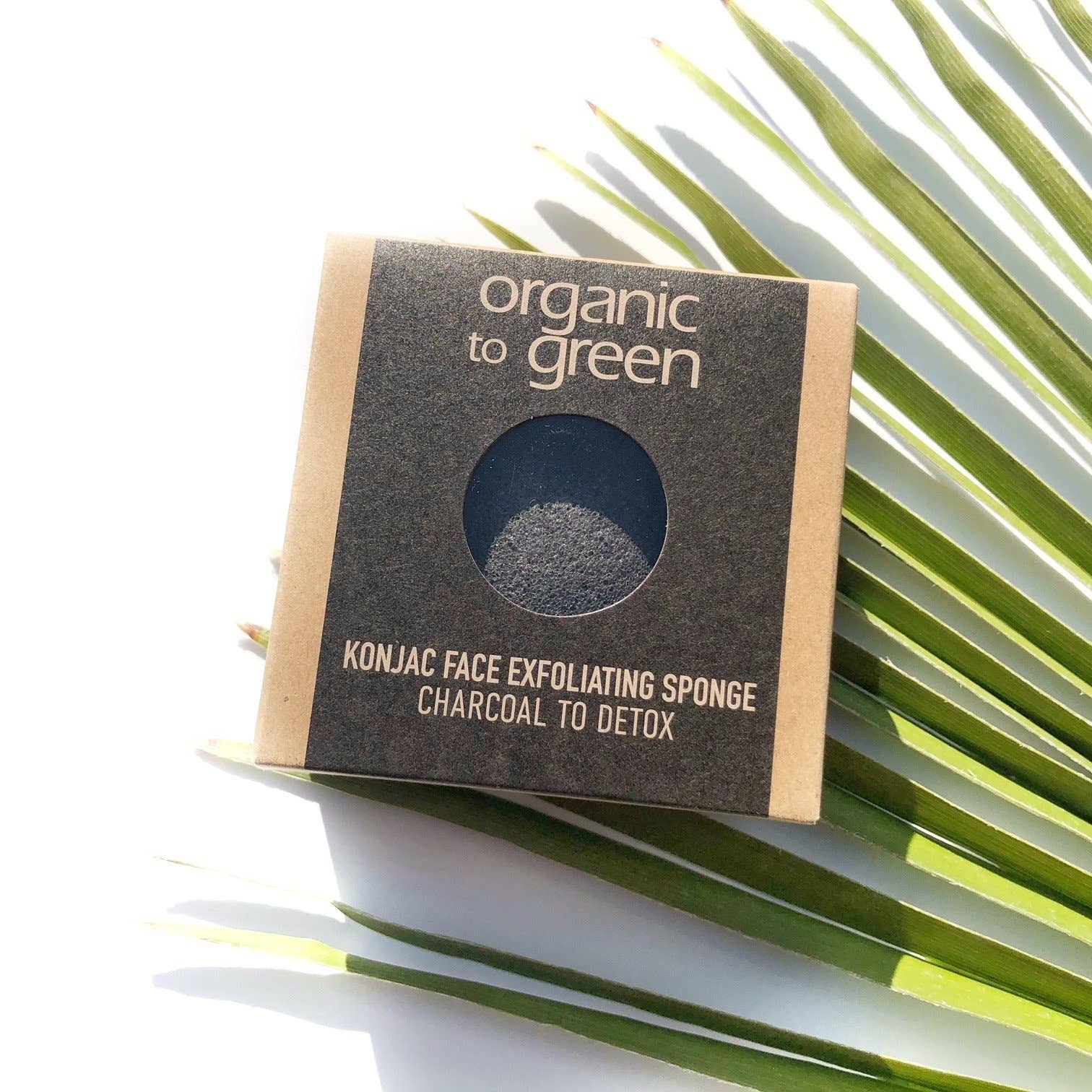 Konjac Face Exfoliating Sponge - Charcoal - Free Living Co