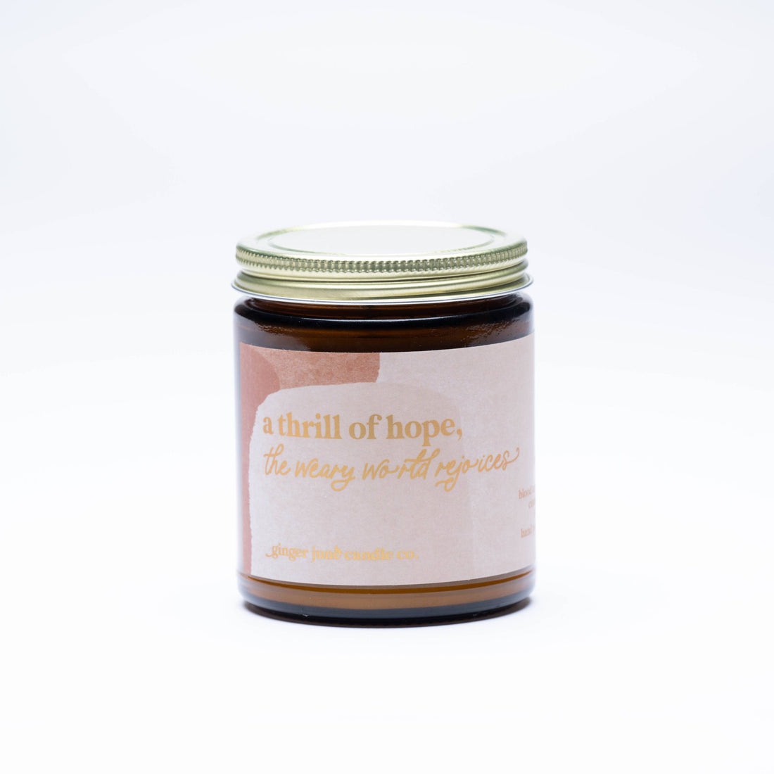 A Thrill of Hope, the Weary World Rejoices• 100% essential oil soy candle - Free Living Co
