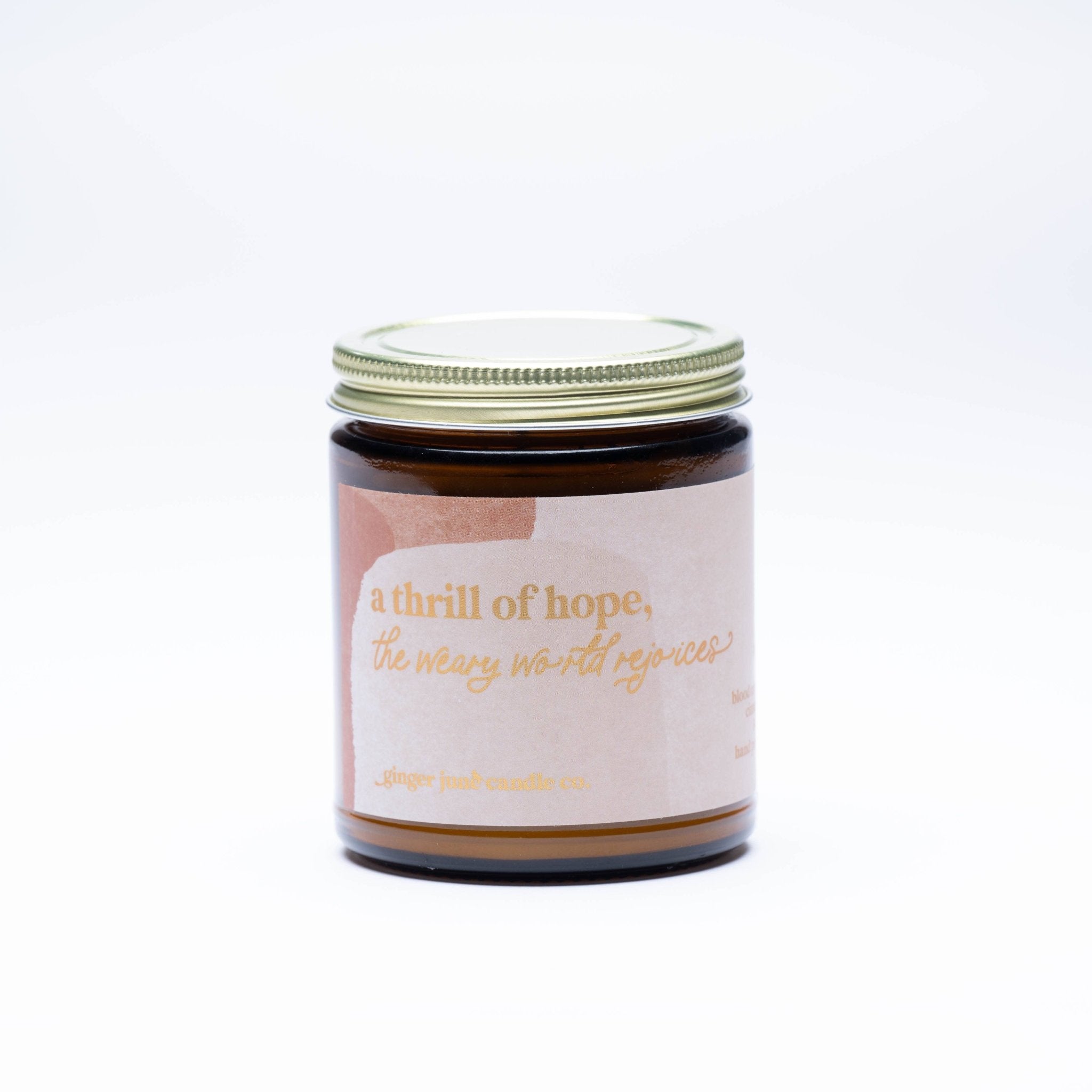 A Thrill of Hope, the Weary World Rejoices• 100% essential oil soy candle - Free Living Co
